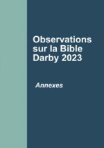 Observations sur la Bible Darby 2023 – Annexe