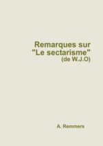Remarques sur « Le sectarisme »